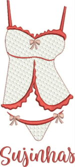 Matriz de bordado roupas intimas feminina limpas e sujas - Image 3