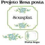 Matriz de bordado Projeto mesa posta flor de amora