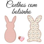 Matriz de bordado Coelho porta chocolate