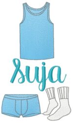 Matriz de bordado Roupa intima masculina suja/limpa - Imagem 4
