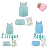 Matriz de bordado Roupa intima masculina suja/limpa