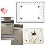Matriz de bordado Projeto mesa posta sousplat colméia