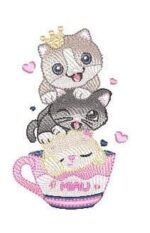 Matriz de Bordado-gatinhos doce - Imagem 5