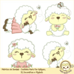 Matrizes de Bordado - Coleção Ovelhinha Maria Flor - Imagem 28