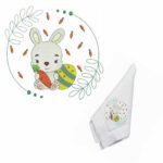 Matriz de bordado Coelhinho na moldurinha com cenouras