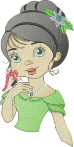 Matriz de bordado Bonecas para saias de crochet - Image 4