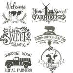 Matriz de bordado kit Semanal farmhouse