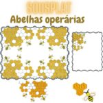 Matriz de bordado sousplat abelhinhas operarias