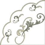 Matriz de bordado sousplat arabescos lineares - Imagem 2