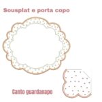 Matriz de bordado Projeto sousplat compoas cute