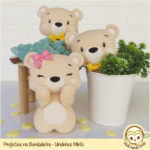 Projetos na Bordadeira Ursinhos Minis ITH