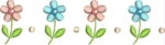Matriz de bordado Barradinho cute com quilting flores cute - Imagem 5
