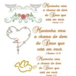 Matriz de bordado pacotinho batismo
