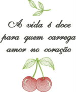Matriz de Bordado Grátis - Cerejinha - Imagem 3