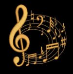Matriz de Bordado Nota Musical* 9cm - Imagem 2