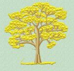 Matriz de Bordado Ipê Amarelo * 10cm