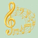 Matriz de Bordado Nota Musical* 9cm