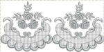 Matriz de bordado arabescos com crivo e flores e barrinha - Imagem 4