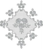 Matriz de bordado arabescos com crivo e flores e barrinha - Imagem 2