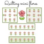 Matriz de bordado Quilting de miniflores