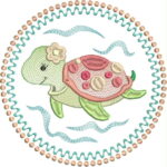 Matriz de bordado Casal de tartaruguinhas - Imagem 2