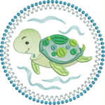 Matriz de bordado Casal de tartaruguinhas - Imagem 3