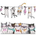 Matrizes de bordado Coleção Gatinhos Felizes - Image 4