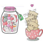 Matrizes de bordado Coleção Gatinhos Felizes