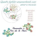 Matriz de bordado Bastidor amamentar com rococós