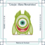Matrizes de Bordado - Coleção ALIENS Monstrinhos - Pacote de Matrizes - Imagem 11