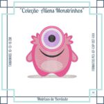 Matrizes de Bordado - Coleção ALIENS Monstrinhos - Pacote de Matrizes - Imagem 12