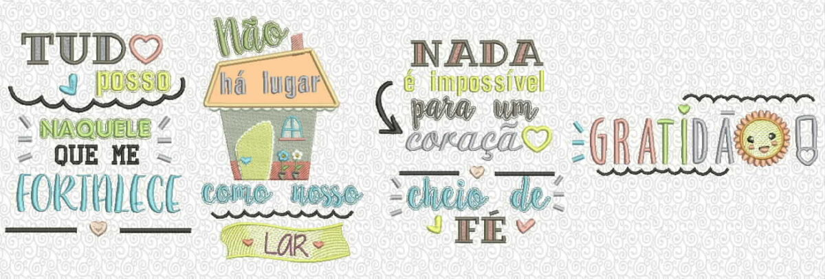 MATRIZES DE BORDADO - COLEÇÃO DE FRASES [TUDO] - Image 1