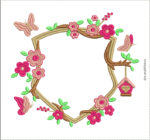 Matriz de Bordado - Brasão Floral