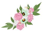 Matriz de Bordado Floral * 10X10 ; 13X18; 15x26cm