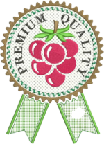 Matriz de bordado semaninha selo CRIVO com frutas - Image 3