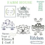 Matriz de bordado pacote farm house 64
