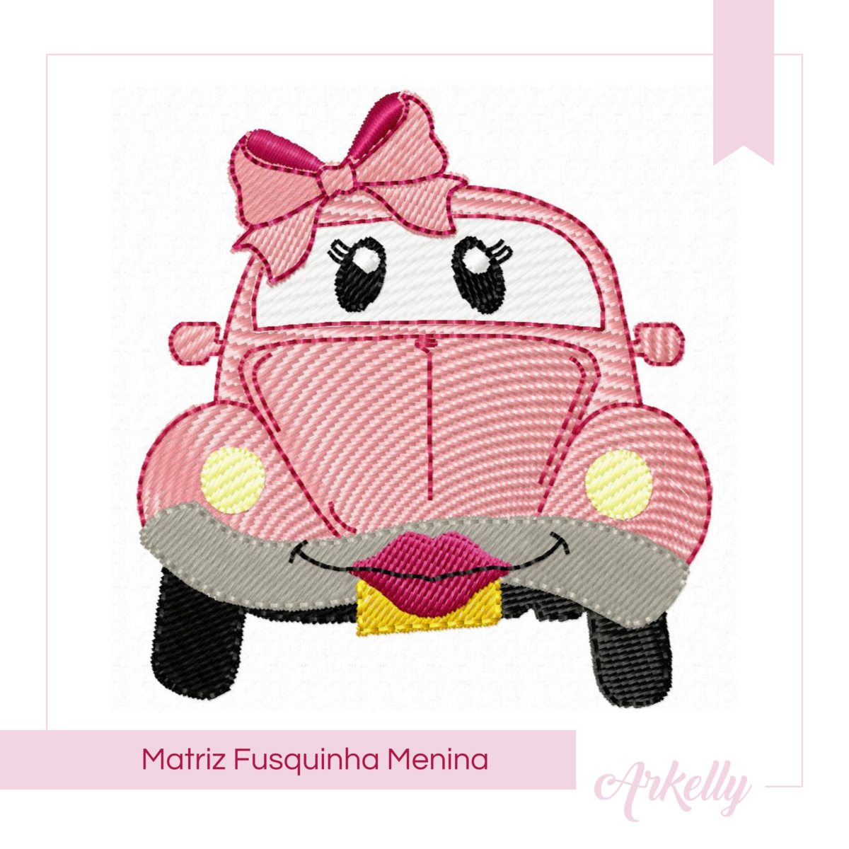 Matriz de Bordado - Fusquinha Menina - Imagem 1
