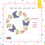 Matriz de Bordado - Floral Borboleta 3D - Imagem 2