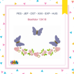 Matriz de Bordado - Floral Borboleta 3D - Imagem 3