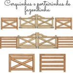 Matriz de bordado porteirinhas de fazendinha