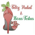 Matriz de bordado salto alto da mamae noel