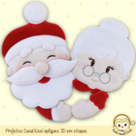 Projetos na Bordadeira - Casal Papai e Mamãe Noel Grandes [ITH]