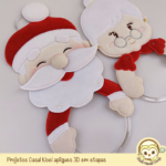 Projetos na Bordadeira - Casal Papai e Mamãe Noel Grandes [ITH] - Imagem 7