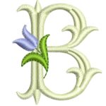 Matriz de Bordado - Alfabeto Monograma Tulipa - Imagem 3