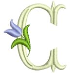 Matriz de Bordado - Alfabeto Monograma Tulipa - Imagem 4