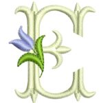 Matriz de Bordado - Alfabeto Monograma Tulipa - Imagem 10