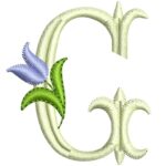 Matriz de Bordado - Alfabeto Monograma Tulipa - Imagem 12