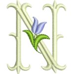 Matriz de Bordado - Alfabeto Monograma Tulipa - Imagem 16