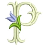 Matriz de Bordado - Alfabeto Monograma Tulipa - Imagem 21
