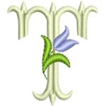 Matriz de Bordado - Alfabeto Monograma Tulipa - Imagem 25